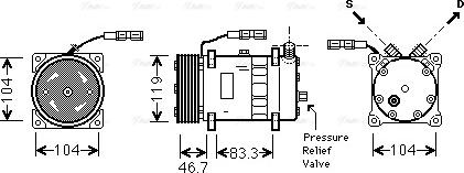 Ava Quality Cooling MNAK048 - Kompressor, Klimaanlage alexcarstop-ersatzteile.com