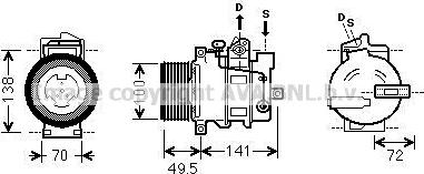 Ava Quality Cooling MSAK476 - Kompressor, Klimaanlage alexcarstop-ersatzteile.com