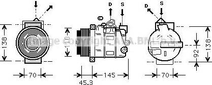 Ava Quality Cooling MS K389 - Kompressor, Klimaanlage alexcarstop-ersatzteile.com