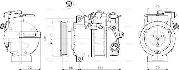 Ava Quality Cooling MSAK785 - Kompressor, Klimaanlage alexcarstop-ersatzteile.com