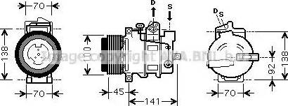 Ava Quality Cooling MS K428 - Kompressor, Klimaanlage alexcarstop-ersatzteile.com