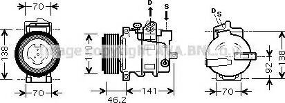 Ava Quality Cooling MS K427 - Kompressor, Klimaanlage alexcarstop-ersatzteile.com