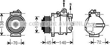 Ava Quality Cooling MSK561 - Kompressor, Klimaanlage alexcarstop-ersatzteile.com