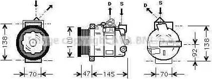 Ava Quality Cooling MS K390 - Kompressor, Klimaanlage alexcarstop-ersatzteile.com