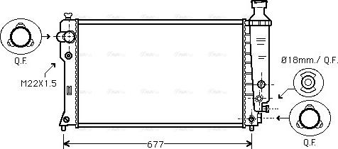 Ava Quality Cooling PEA2135 - Kühler, Motorkühlung alexcarstop-ersatzteile.com