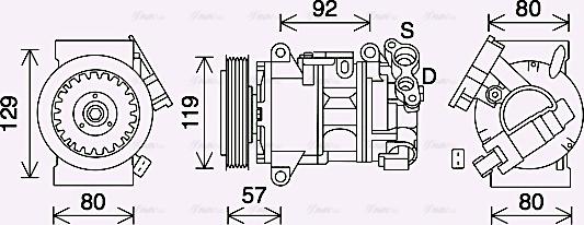 Ava Quality Cooling PEAK408 - Kompressor, Klimaanlage alexcarstop-ersatzteile.com