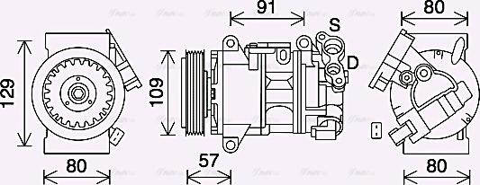 Ava Quality Cooling PEAK407 - Kompressor, Klimaanlage alexcarstop-ersatzteile.com