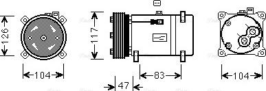 Ava Quality Cooling PEAK066 - Kompressor, Klimaanlage alexcarstop-ersatzteile.com