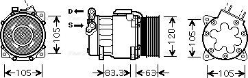 Ava Quality Cooling PEAK306 - Kompressor, Klimaanlage alexcarstop-ersatzteile.com