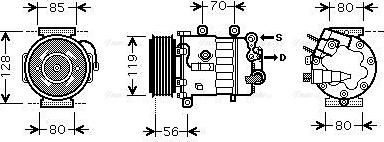 Ava Quality Cooling PEAK322 - Kompressor, Klimaanlage alexcarstop-ersatzteile.com