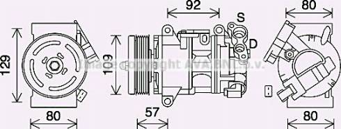 Ava Quality Cooling PEK409 - Kompressor, Klimaanlage alexcarstop-ersatzteile.com