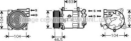 Ava Quality Cooling PE K325 - Kompressor, Klimaanlage alexcarstop-ersatzteile.com