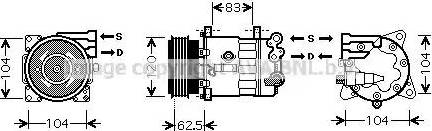 Ava Quality Cooling PE K321 - Kompressor, Klimaanlage alexcarstop-ersatzteile.com