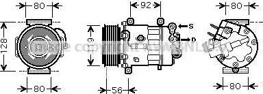 Ava Quality Cooling PE K327 - Kompressor, Klimaanlage alexcarstop-ersatzteile.com