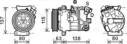 Ava Quality Cooling RTAK491 - Kompressor, Klimaanlage alexcarstop-ersatzteile.com