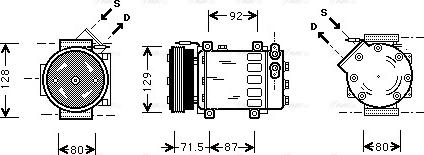 Ava Quality Cooling RTAK281 - Kompressor, Klimaanlage alexcarstop-ersatzteile.com