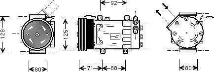 Ava Quality Cooling RT K127 - Kompressor, Klimaanlage alexcarstop-ersatzteile.com