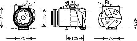 Ava Quality Cooling VNAK064 - Kompressor, Klimaanlage alexcarstop-ersatzteile.com