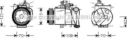 Ava Quality Cooling VNK064 - Kompressor, Klimaanlage alexcarstop-ersatzteile.com