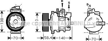 Ava Quality Cooling VNK265 - Kompressor, Klimaanlage alexcarstop-ersatzteile.com