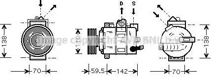 Ava Quality Cooling VWAK258 - Kompressor, Klimaanlage alexcarstop-ersatzteile.com