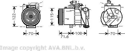 Ava Quality Cooling VW K257 - Kompressor, Klimaanlage alexcarstop-ersatzteile.com