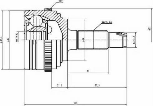 Aywiparts AW1510065A - Gelenksatz, Antriebswelle alexcarstop-ersatzteile.com