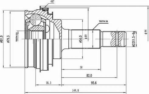 Aywiparts AW1510163A - Gelenksatz, Antriebswelle alexcarstop-ersatzteile.com