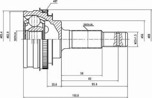 Aywiparts AW1510108A - Gelenksatz, Antriebswelle alexcarstop-ersatzteile.com