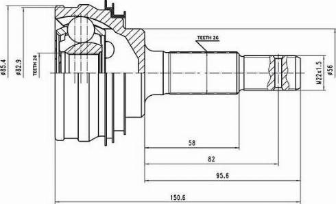 Aywiparts AW1510116 - Gelenksatz, Antriebswelle alexcarstop-ersatzteile.com