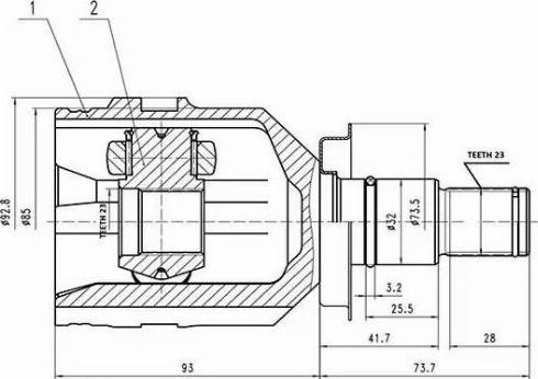 Aywiparts AW1520973 - Gelenksatz, Antriebswelle alexcarstop-ersatzteile.com