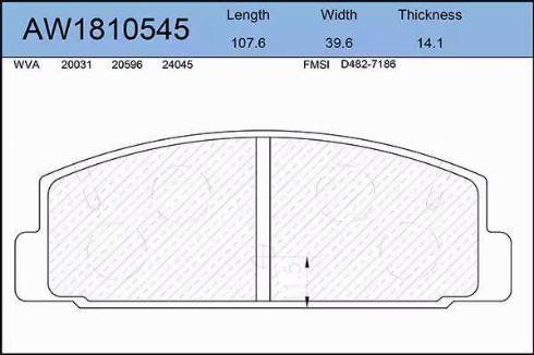 Aywiparts AW1810545 - Bremsbelagsatz, Scheibenbremse alexcarstop-ersatzteile.com