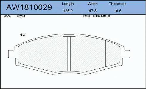 Aywiparts AW1810029 - Bremsbelagsatz, Scheibenbremse alexcarstop-ersatzteile.com