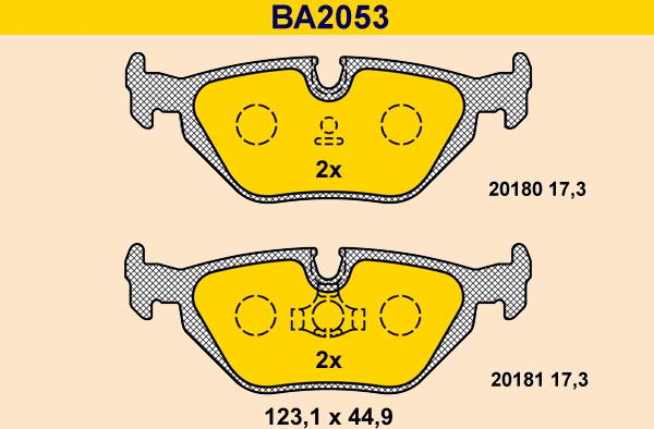 Barum BA2053 - Bremsbelagsatz, Scheibenbremse alexcarstop-ersatzteile.com