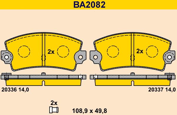 Barum BA2082 - Bremsbelagsatz, Scheibenbremse alexcarstop-ersatzteile.com