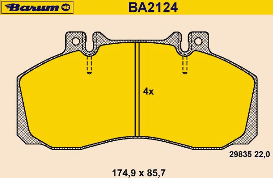 Barum BA2124 - Bremsbelagsatz, Scheibenbremse alexcarstop-ersatzteile.com