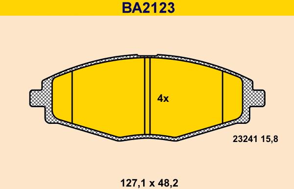 Barum BA2123 - Bremsbelagsatz, Scheibenbremse alexcarstop-ersatzteile.com