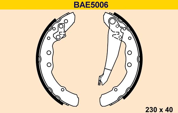 Barum BAE5006 - Bremsbackensatz alexcarstop-ersatzteile.com