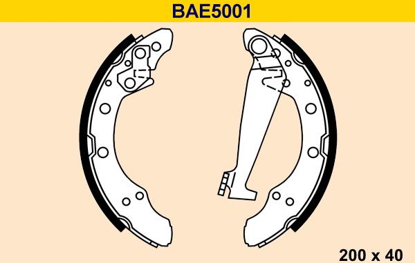 Barum BAE5001 - Bremsbackensatz alexcarstop-ersatzteile.com