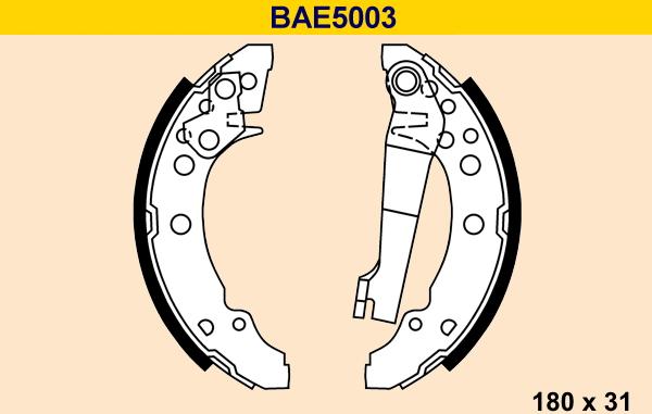 Barum BAE5003 - Bremsbackensatz alexcarstop-ersatzteile.com