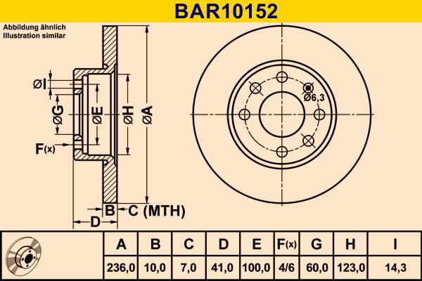 Barum BAR10152 - Bremsscheibe alexcarstop-ersatzteile.com