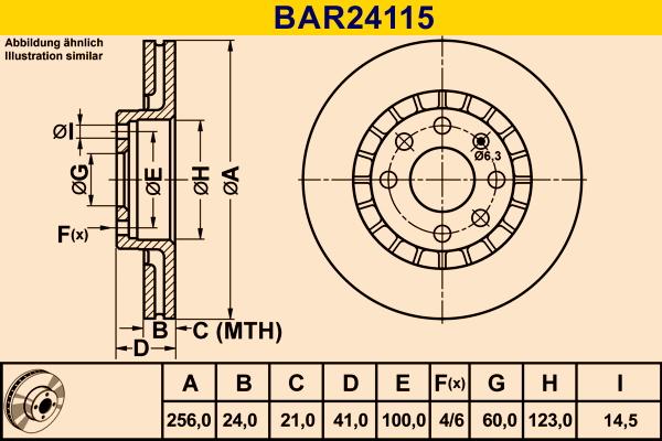 Barum BAR24115 - Bremsscheibe alexcarstop-ersatzteile.com