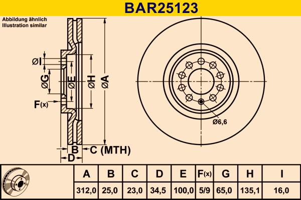 Barum BAR25123 - Bremsscheibe alexcarstop-ersatzteile.com