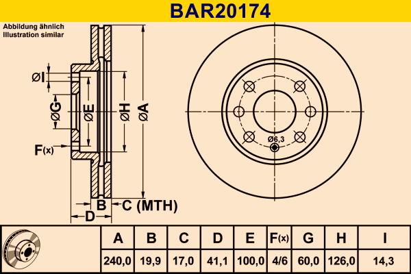 Barum BAR20174 - Bremsscheibe alexcarstop-ersatzteile.com