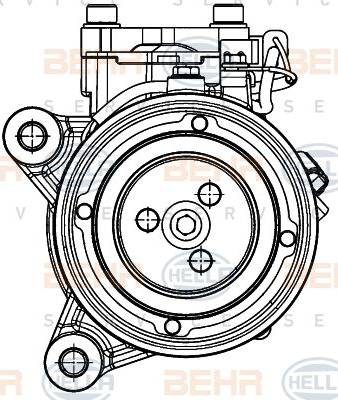 BEHR HELLA Service 8FK 351 007-221 - Kompressor, Klimaanlage alexcarstop-ersatzteile.com