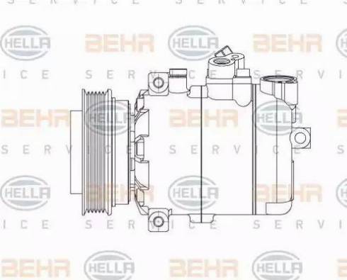 BEHR HELLA Service 8FK 351 132-081 - Kompressor, Klimaanlage alexcarstop-ersatzteile.com