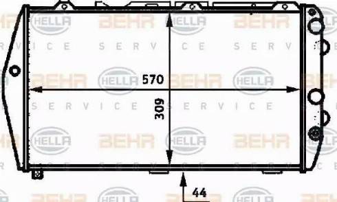 BEHR HELLA Service 8MK 376 715-141 - Kühler, Motorkühlung alexcarstop-ersatzteile.com