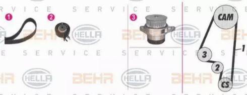 BEHR HELLA Service 8MP 376 800-841 - Wasserpumpe + Zahnriemensatz alexcarstop-ersatzteile.com