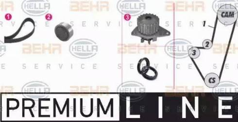 BEHR HELLA Service 8MP 376 800-811 - Wasserpumpe + Zahnriemensatz alexcarstop-ersatzteile.com