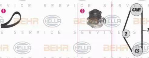 BEHR HELLA Service 8MP 376 800-831 - Wasserpumpe + Zahnriemensatz alexcarstop-ersatzteile.com